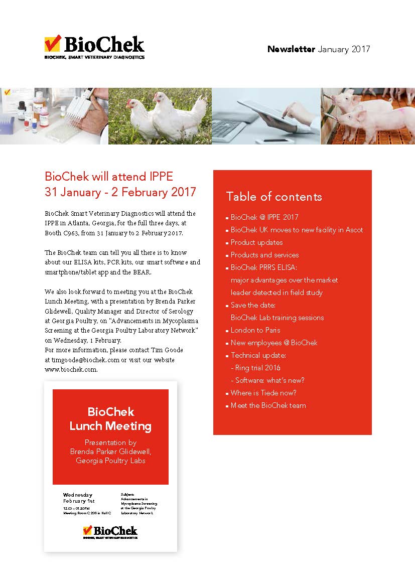 NEW: BioChek Customer Newsletter